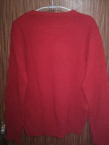 Maroon Knit Pullover Sweater