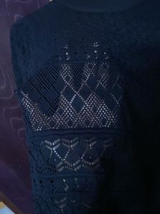 Trendy Knitted Black Top