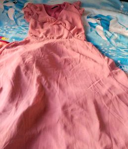 Peach One Piece Gown Style