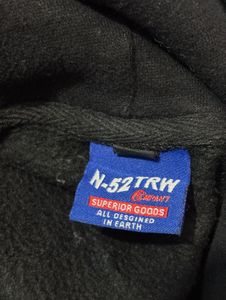 Black Graphic Print Hoodie