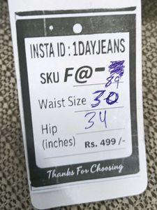 F@89 Size-30 Straight Jeans