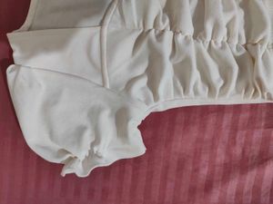 White Ruched Crop Top