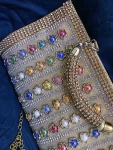 Embroidered Party Clutch