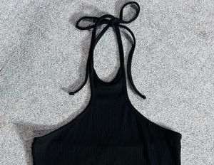 Black Halter Top