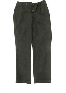 Gray Cotton Blend Trousers