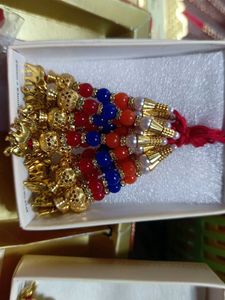 Decorative Beaded Lumba Rakhi For Bhabi 70/- Each