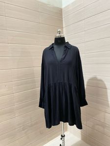 H&amp;M Pintresty Black Shirt Dress