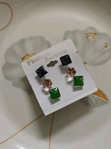 🆕 Earring Set - 3 Pairs