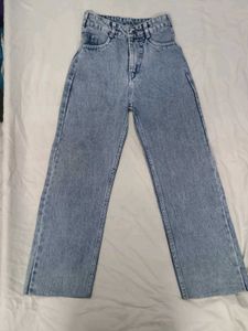 Women Boot Leg High Rise Blue Jeans