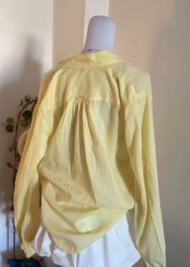 Yellow Button-Up Shirt