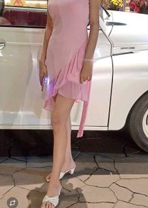 Halter Neck Ruffled Dress