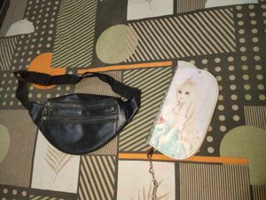 Combo Of Waist Bag And Barbie Purse