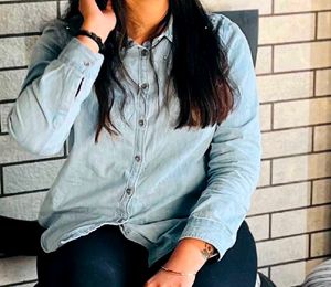 Light Wash Denim Button Up
