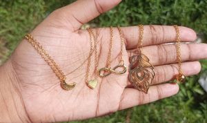 Gold Charm Necklace Set