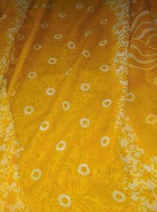 Yellow Printed Saree