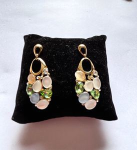 Colorful Gemstone Drop Earrings