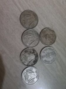 Old Coin 4 One Rs And 2 Two R