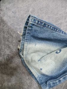 Thrifted low waist Floral Denim Jeans