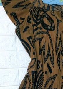 Brown Printed Dress