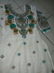 Green And White Dress