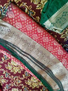 Cotton Silk Saree With Stitch Blouse