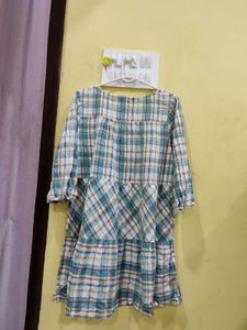 Cute Plaid Korean Tunic Top/Dress
