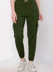 Olive Green Cargo Joggers