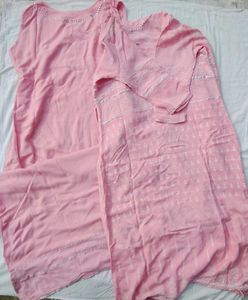 Pink Kurta Set with Shrug