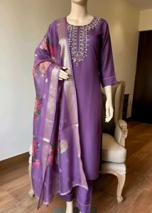 Elegant Purple Kurta Set