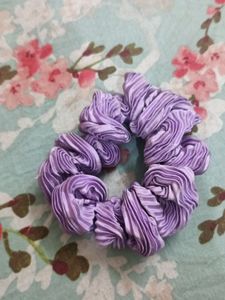 Lavender Striped Scrunchie