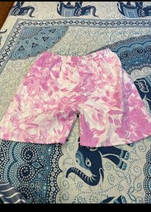 Beautiful Pink Floral Print Low Waist Shorts