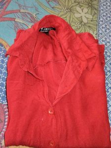 Red Button-Down Shirt