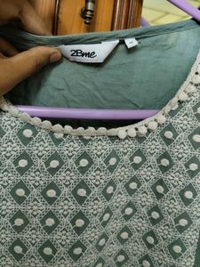 Green Printed Kurta
