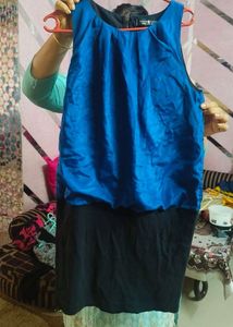 Chic Blue &amp; Black Dress