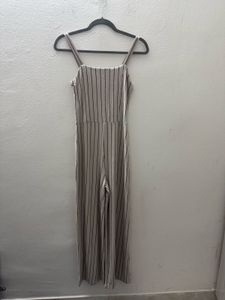 Ostin Striped Beige Jumpsuit