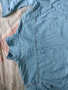 Denim Cotton Shirt - Made In Hong Kong
