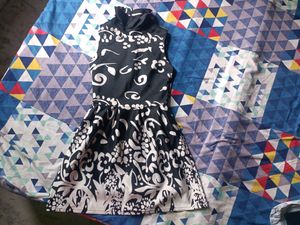 Black And White Partywear Dress