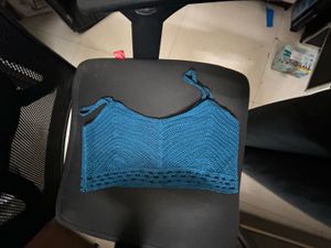 Blue Crochet Bralette Top