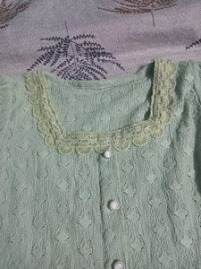 Mint Green Textured Top