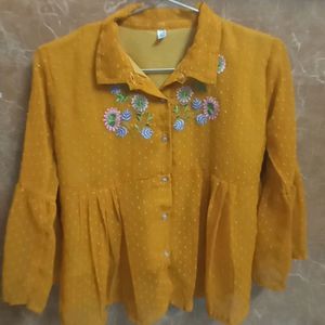 Casual Flare Sleeves Top