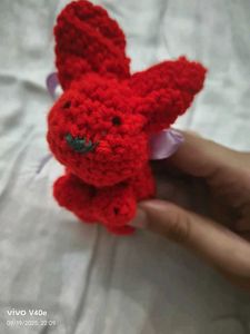 Red Crochet Bunny