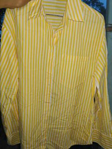 Striped Yellow Casual Shirt