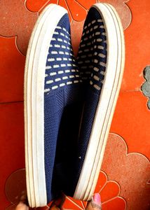 Blue Slip-On Loafers Size 8