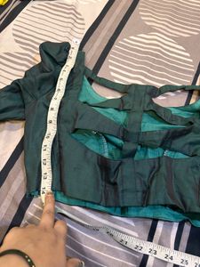 Sea Green Saree With Blouse