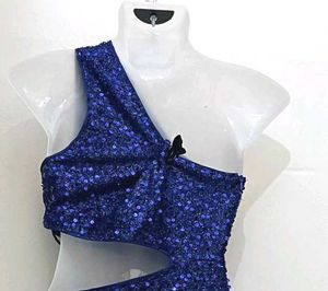 Sequin One-Shoulder Dress
