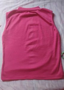 Pink Casual Shirt and tank top