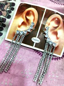 Rhinestone Ear Cuff Earrings
