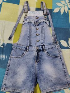 Women Denim Jumpsuit Short