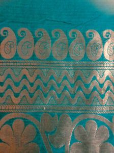 Kanchipuram Pattu  Silk Saree Peacock Colour