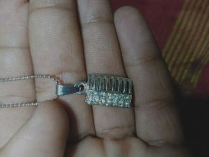 Sparkly Silver Pendant Necklace